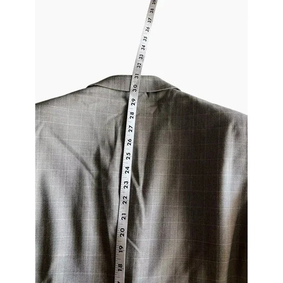 Ermenegildo Zegna x Gritti Men's 40S Blazer Windowpane Single Breasted 3 Button